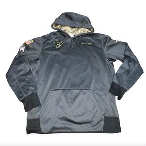 Nike Hoodie Mens Large NFL Houston Texans Salute To Service Sweatshirt Gray USA